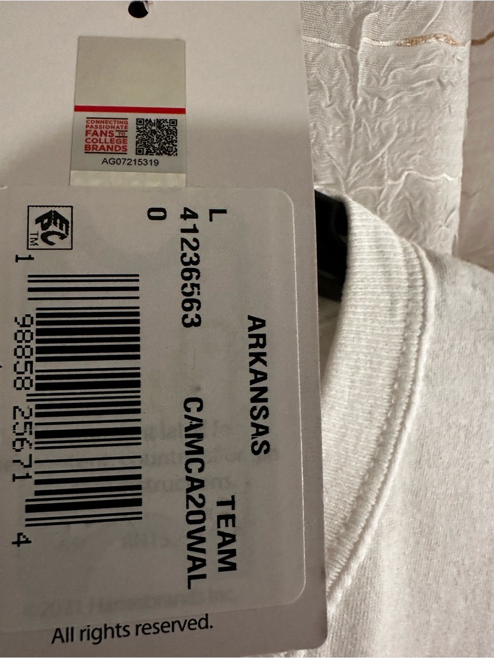 NEW Arkansas Razorbacks Tee Size Large - Picture 3 of 3